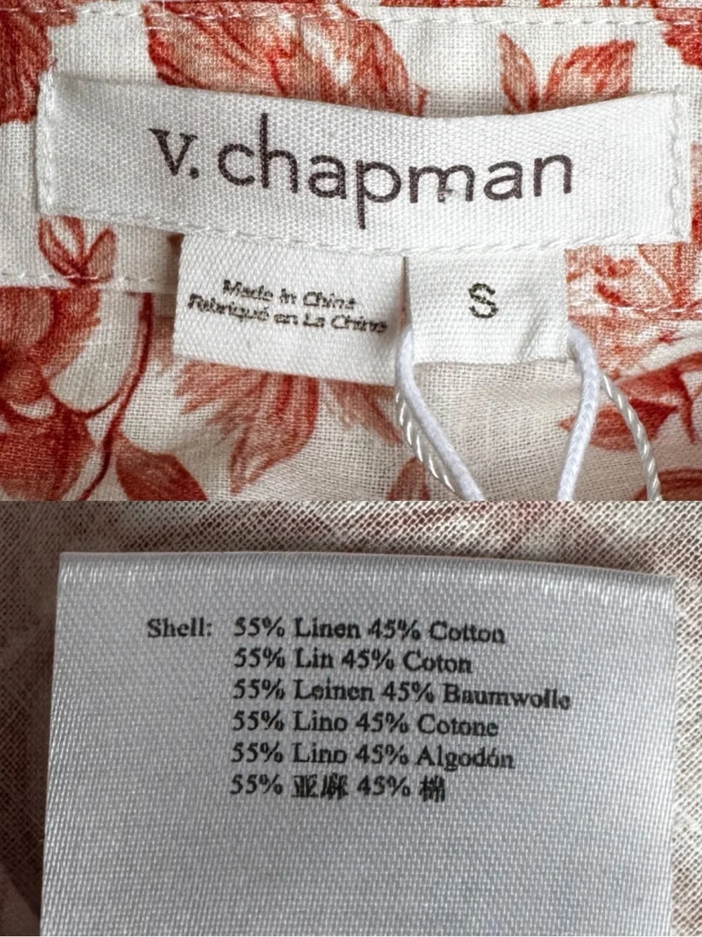 NWT V. Chapman The Austin Shirt & The Oliver Short in Red Toile Small/4